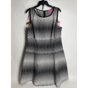 Catherine Women's Black & White Sleeveless Dress Stretch - Sz 14